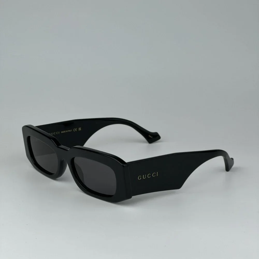 Gucci GG1426S 001 BRAND NEW Sunglasses Black Grey Unisex Rectangle